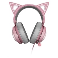 RAZER sluchátka Kraken Kitty, USB Headset, Chroma, Quartz / růžová