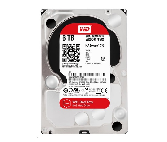 BAZAR VADNÉ - WD RED Pro NAS WD6003FFBX 6TB SATAIII/600 256MB cache