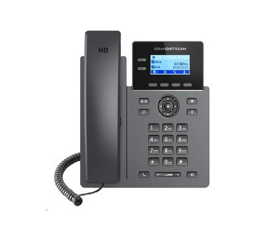 Grandstream GRP2602P [VoIP telefon - 2.21" 132 x 48 grafický,  4x SIP účet, 2x RJ45 10/100 Mbps, PoE]