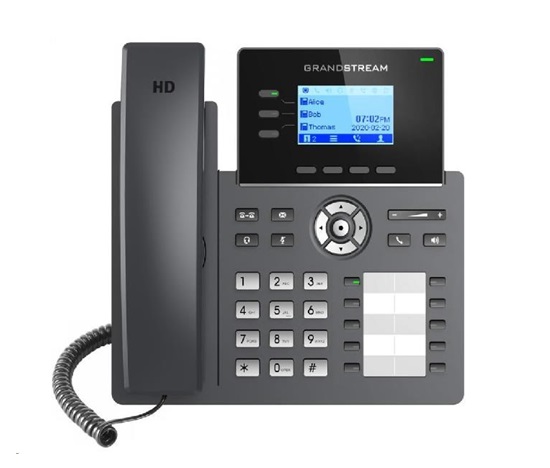 Grandstream GRP2604P [VoIP telefon - 6x SIP účet, HD audio, 10 předvoleb, 2x RJ45 10/100/1000 Mbps, PoE]