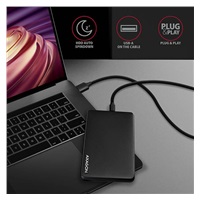 AXAGON EE25-SLC, USB-C 3.2 Gen 1 - SATA 6G 2.5" SLIDE box, bezšroubkový, černý