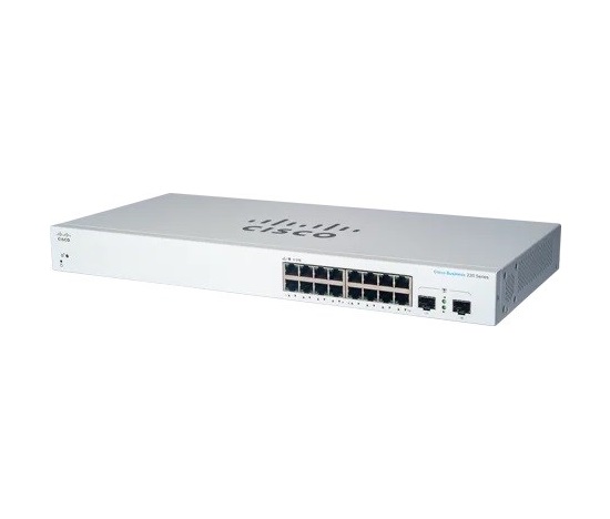 Cisco switch CBS220-16T-2G (16xGbE,2xSFP,fanless)