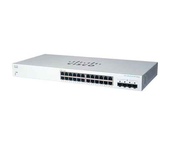 Cisco switch CBS220-24T-4G (24xGbE,4xSFP,fanless)