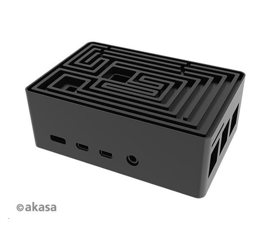 AKASA case Maze Pro, pro Raspberry Pi 4, hliník, černá