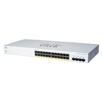Cisco switch CBS220-24FP-4G (24xGbE,4xSFP,24xPoE+,382W)