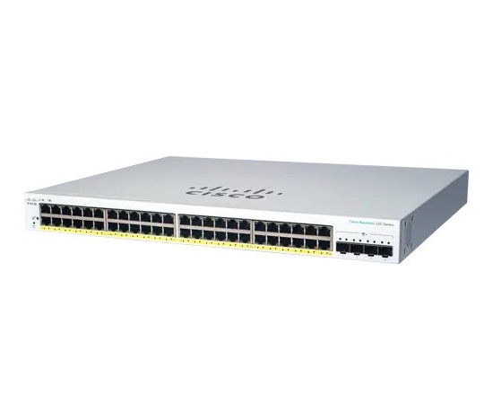 Cisco switch CBS220-48P-4X (48xGbE,4xSFP+,48xPoE+,382W)