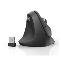 Hama vertikální ergonomická bezdrátová myš EMW-500L, pro leváky, černá