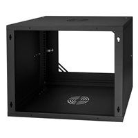 LEXI-Net 19" nástěnný rozvaděč Basic 9U 525x450, skleněné dveře, bez zad, rozložený, černý