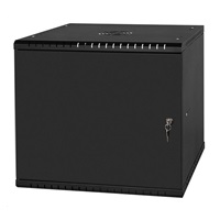 LEXI-Net 19" nástěnný rozvaděč Basic 9U 525x450, plechové dveře, bez zad, rozložený, černý