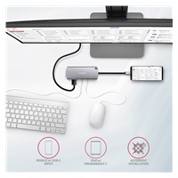 AXAGON HMC-6M2, USB 3.2 Gen 1 hub, porty 2x USB-A, HDMI, RJ-45 GLAN, SATA M.2 slot, PD 100W, kabel USB-C 18cm