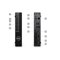 DELL PC Optiplex 3080 MFF/Core i5-10500T/8GB/256GB SSD/Integrated/TPM/WLAN + BT/Kb/Mouse/W10Pro/3Y Basic Onsite