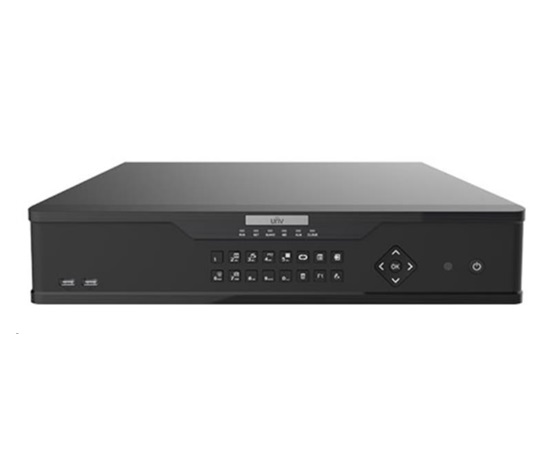 Uniview NVR, 16 kanálů, H.265, 8x HDD, 12Mpix (384Mbps/384Mbps), HDMI+VGA Full HD, (N+1), ONVIF, 3x USB, audio