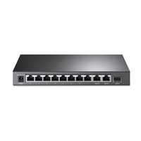 TP-Link CCTV switch TL-SG1210MP (8xGbE, 1xGbE uplink, 1xGbE/SFP combo uplink, 8x PoE+, 123W, fanless)