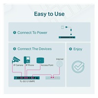 TP-Link CCTV Easy Smart switch TL-SG1210MPE (8xGbE, 1xGbE uplink, 1xGbE/SFP combo uplink, 8xPoE+, 123W, fanless)