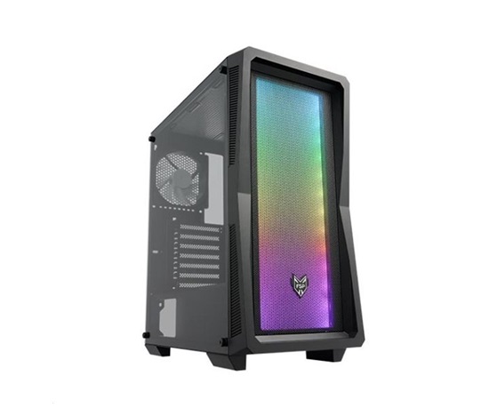 Fortron skříň Midi Tower CMT212A Black, A.RGB light bar