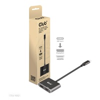 Club3D hub MST (Multi Stream Transport) USB3.2 Gen2 Type-C(DP Alt-Mode) na DisplayPort + HDMI 4K60Hz (M/F)