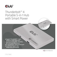 Club3D hubThunderbolt 4 Portable 5-in-1 Hub with Smart Power
