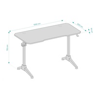 CONNECT IT NEO+ herní stůl s RGB podsvícením, černá