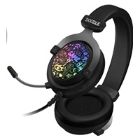 CONNECT IT DOODLE RGB herní sluchátka s mikrofonem, 2xJack+USB, černá