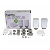 EVOLVEO Heat M30 Starter Pack, 2× chytrá termostatická hlavice na radiátor & centrální jednotka