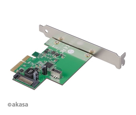 AKASA síťová karta USB 3.2 HOST card, 10Gbps USB 3.2 Gen 2, Interní, 20-pin, PCIe