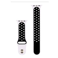 RhinoTech sportovní řemínek pro Apple Watch 38 / 40mm Světle růžovo-černá