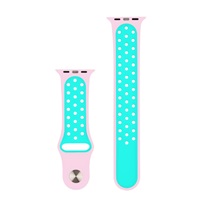 RhinoTech sportovní řemínek pro Apple Watch 42 / 44mm Růžovo-zelená