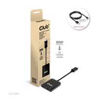 Club3D hub MST (Multi Stream Transport) DisplayPort 1.4 na 2xHDMI Dual Monitor 4K60Hz (M/F)