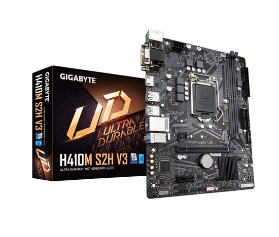 GIGABYTE MB Sc LGA1200 H410M S2H V3, Intel H510, 2xDDR4, 1xHDMI, 1xDVI, 1xVGA, mATX