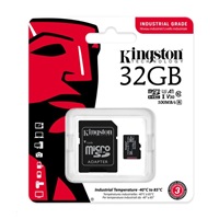 Kingston MicroSDHC karta 32GB Industrial C10 A1 pSLC Card + SD Adapter