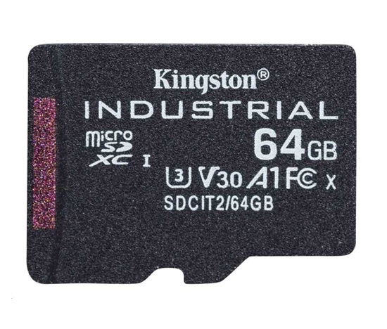 Kingston MicroSDXC karta 64GB microSDXC Industrial C10 A1 pSLC Card Single Pack