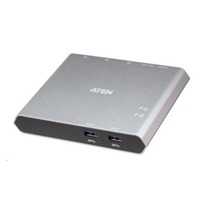 ATEN 2-Port USB-C Gen 1 Dock Switch with Power Pass-through