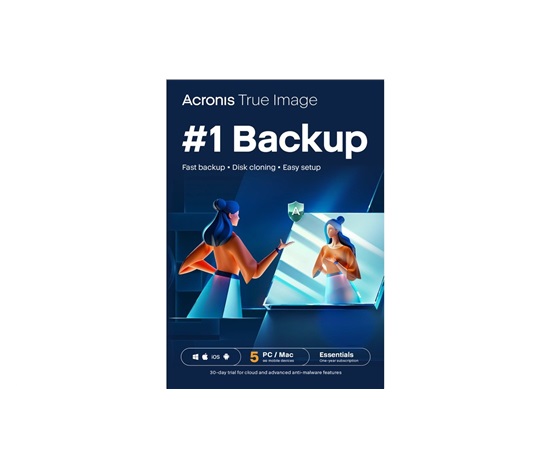 Acronis True Image Essentials Subscription 5 Computers - 1 year subscription ESD