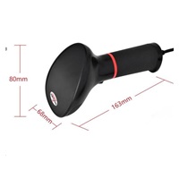 Virtuos CCD 2D čtečka HT-855A, RS-232, stojánek, černá