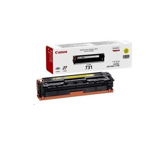 Canon LASER TONER  CRG-731Y 1 500 stran BAZAR/POŠKOZENÝ OBAL