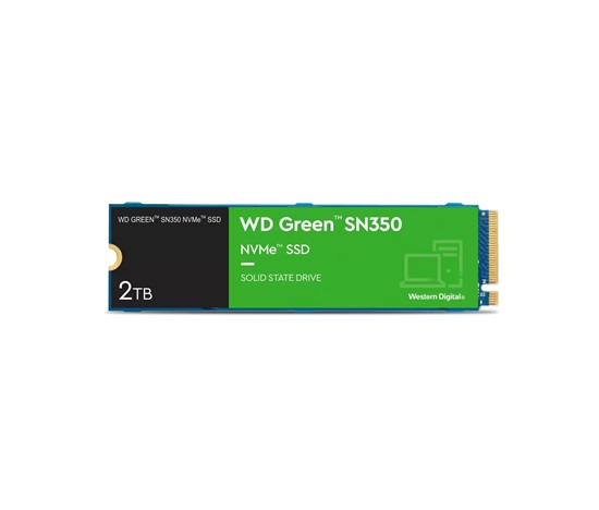 WD GREEN SSD NVMe 2TB PCIe SN350, Geb3 8GB/s, (R:3200/W:3000 MB/s)
