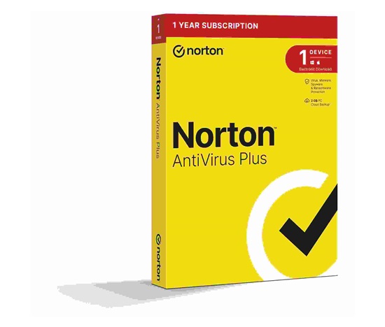 NORTON ANTIVIRUS PLUS 2GB CZ 1 uživatel pro 1 zařízení na 1 rok BOX