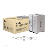 Club3D Dokovací stanice USB-C 12v1, 1xDP, 2xHDMI, 1xVGA, 2xUSB-C, 4xUSB, 1xRJ45, 1x3.5mm, šedá