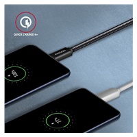 AXAGON BUCM3-AM15AB, SPEED kabel USB-C <-> USB-A, 1.5m, USB 3.2 Gen 1, 3A, ALU, oplet, černý