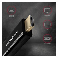 AXAGON RVDM-HI14C2, Mini DisplayPort -> HDMI 1.4 redukce / kabel 1.8 m, 4K/30Hz