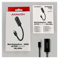 AXAGON RVDM-HI14N, Mini DisplayPort -> HDMI 1.4 redukce / adaptér, 4K/30Hz