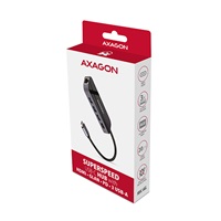 AXAGON HMC-6GL, USB 3.2 Gen 1 hub, porty 3x USB-A, HDMI 4k/30Hz, RJ-45 GLAN, PD 100W, kabel USB-C 20cm