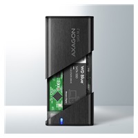 AXAGON EEM2-SBC, USB-C 3.2 Gen 2 - M.2 SATA SSD kovový RAW box, bezšroubkový