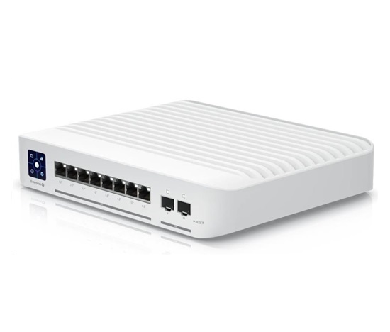 UBNT USW-Enterprise-8-PoE [8x 2.5G RJ45, 2x 10G SFP+, 120W PoE budget, PoE+ 802.3af/at, 1,3" dotykový displej]