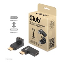 Club3D set adapterů USB-C Gen2 angled adapter set of 2, 4K120Hz, 240W, (M/F)