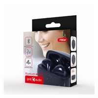 GEMBIRD sluchátka FitEar-X200B, Bluetooth, TWS, černá