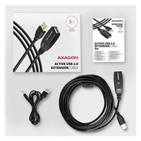 AXAGON ADR-205, USB2.0 aktivní prodlužovací / repeater kabel, 5m POŠKOZEN OBAL