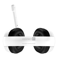 CONNECT IT NEO herní sluchátka s mikrofonem, 1xJack+USB, bílá