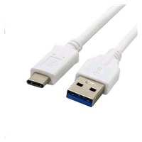 kabel C-TECH USB 2.0 AM na USB-C (AM/CM), 1m, bílá