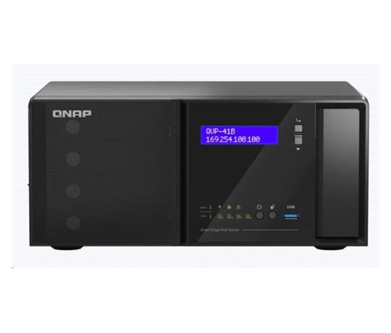 QNAP QVP-41B-8G-P (2C/J4125/2,0GHz/8GBRAM/4xSATA/2xM.2/3xUSB3.2/2xHDMI/16xGbE/2xGbE/SFPcombo/16xPoE+/140W)